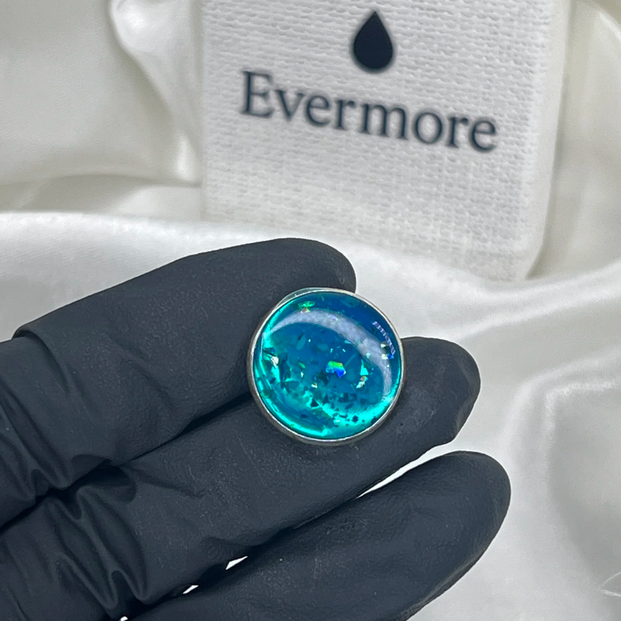 Turquoise & sparce Sky Blue Holographic Mylar - 
COMBINATION EXAMPLE 