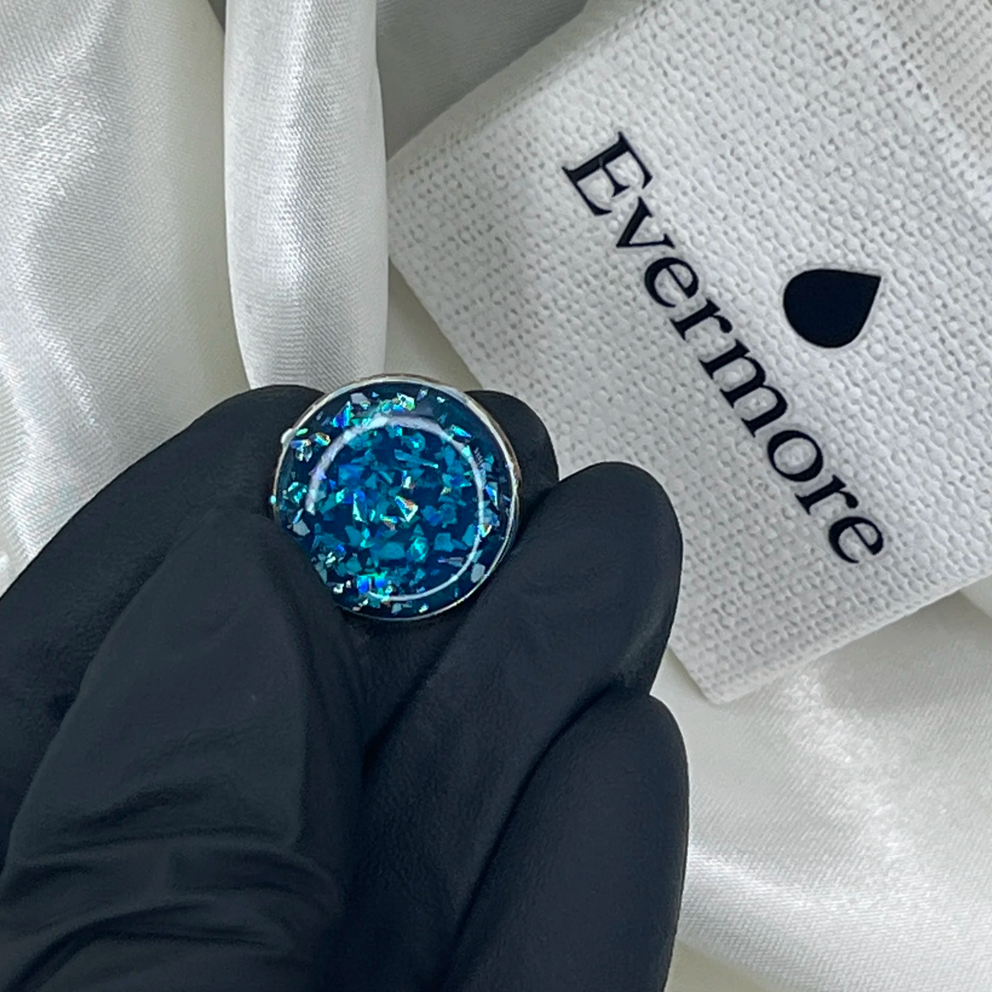 Blue & Navy Blue Holographic Mylar - 
COMBINATION EXAMPLE 