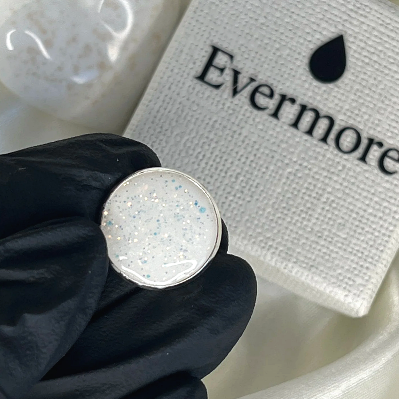 White & Iridescent Glitter