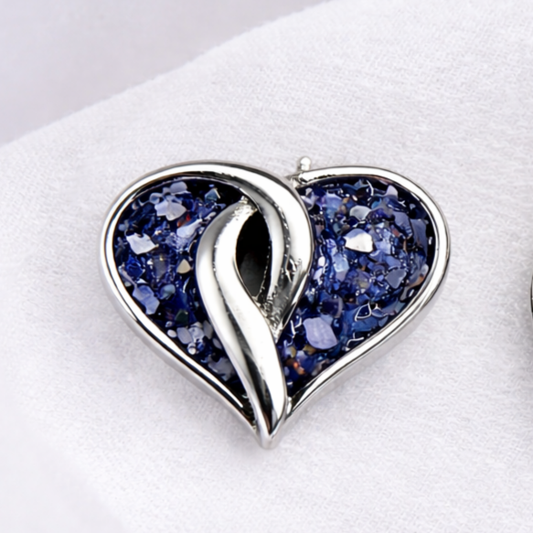 The Crossover Heart Charm - Stainless Steel