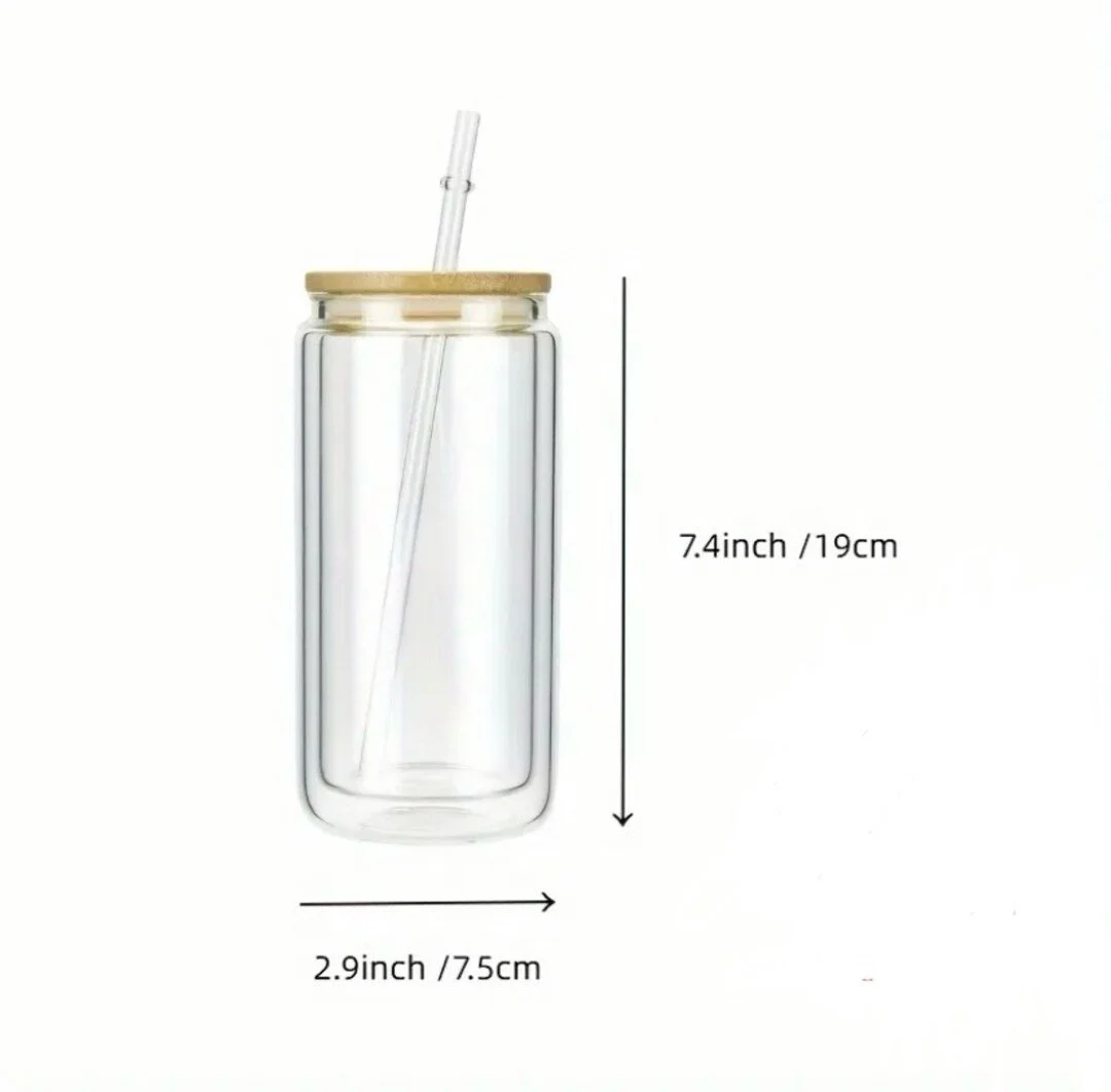 16oz glass tumbler *No snowglobe effect*