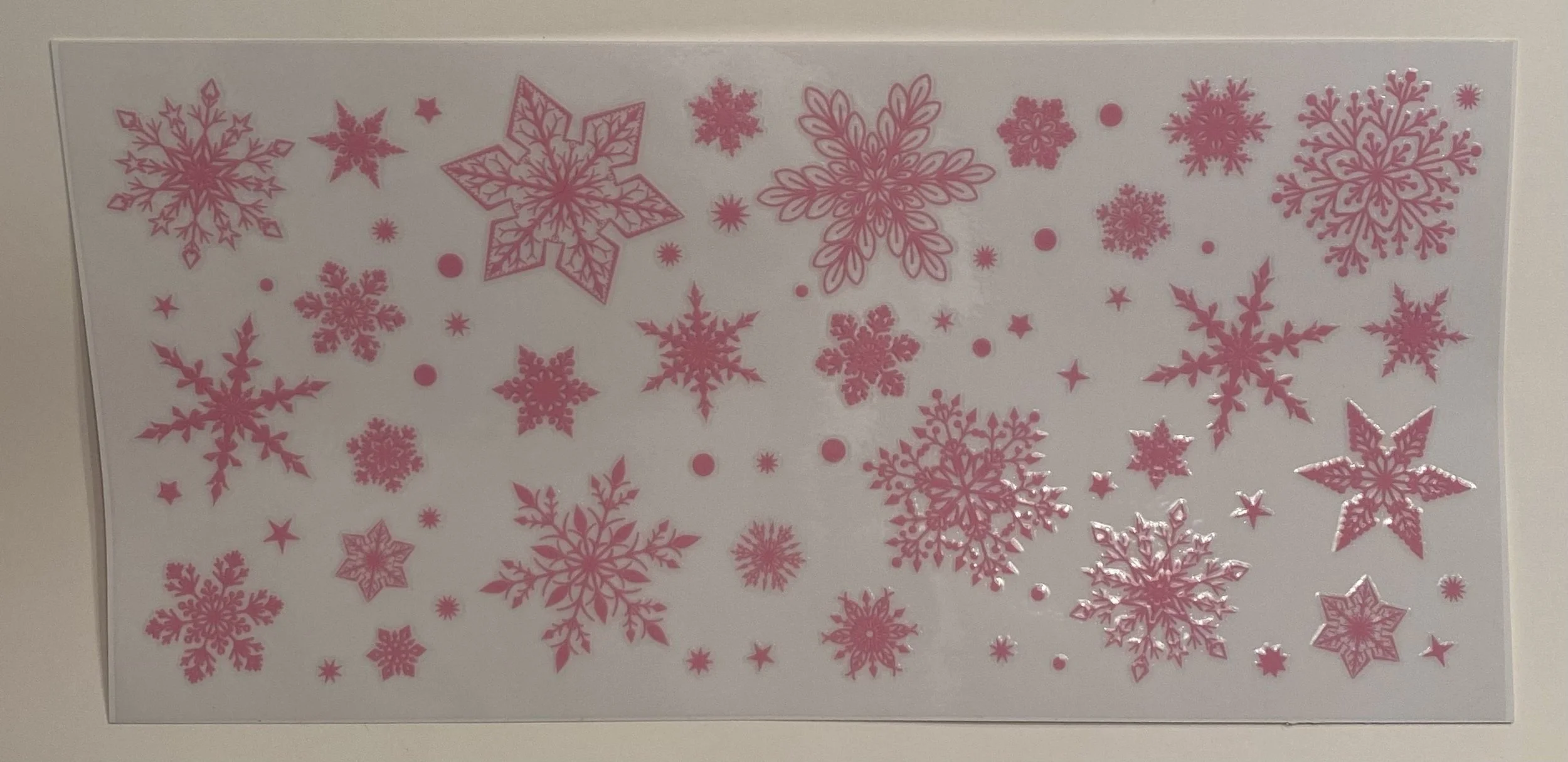 Pink Snowflakes Cup Wrap
