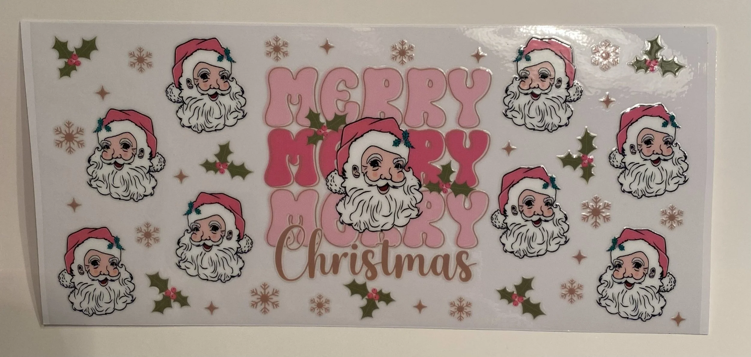 Pink Santa Claus Cup Wrap