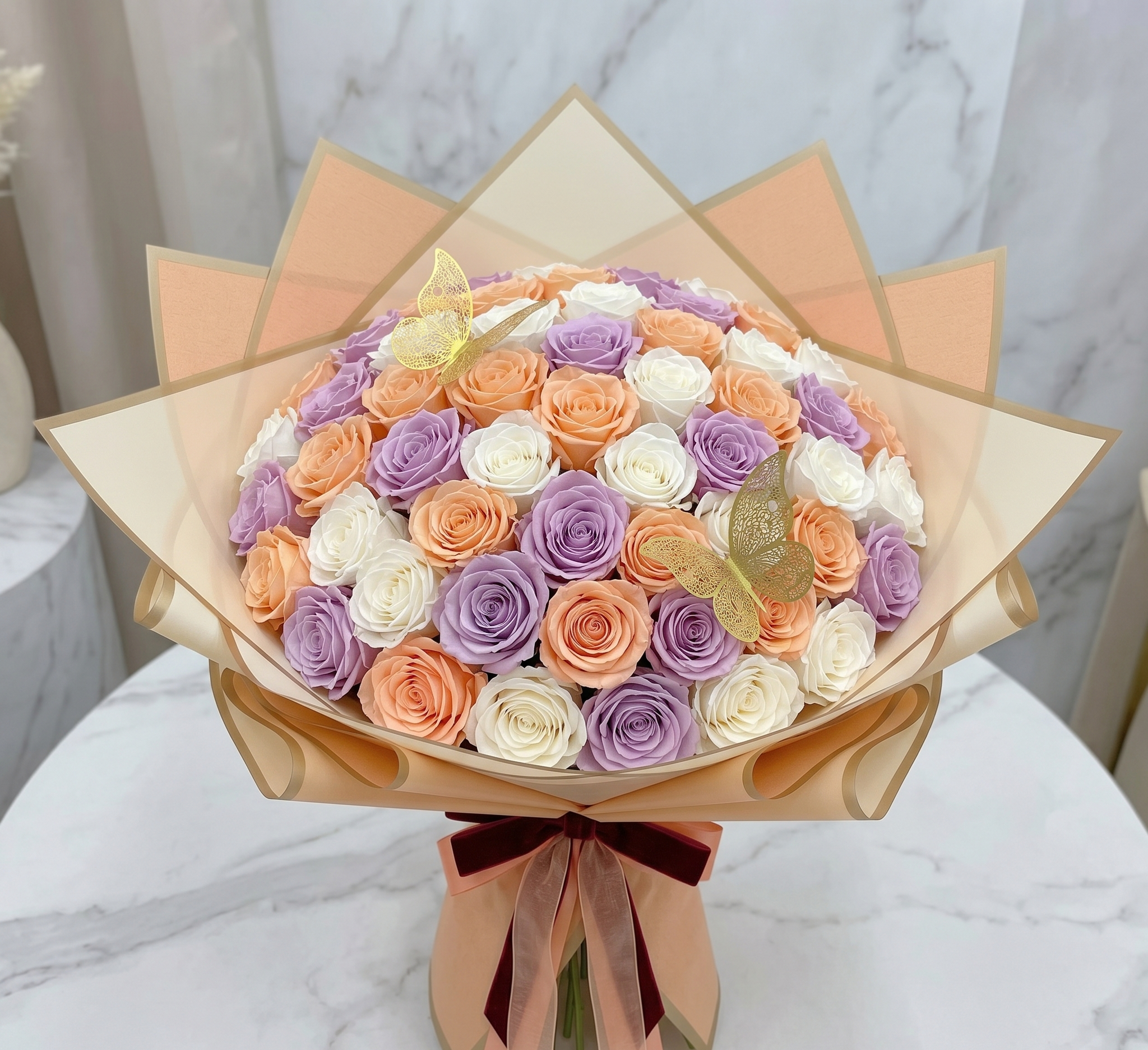 75 roses 3 colors.purple.ivory.cream.png