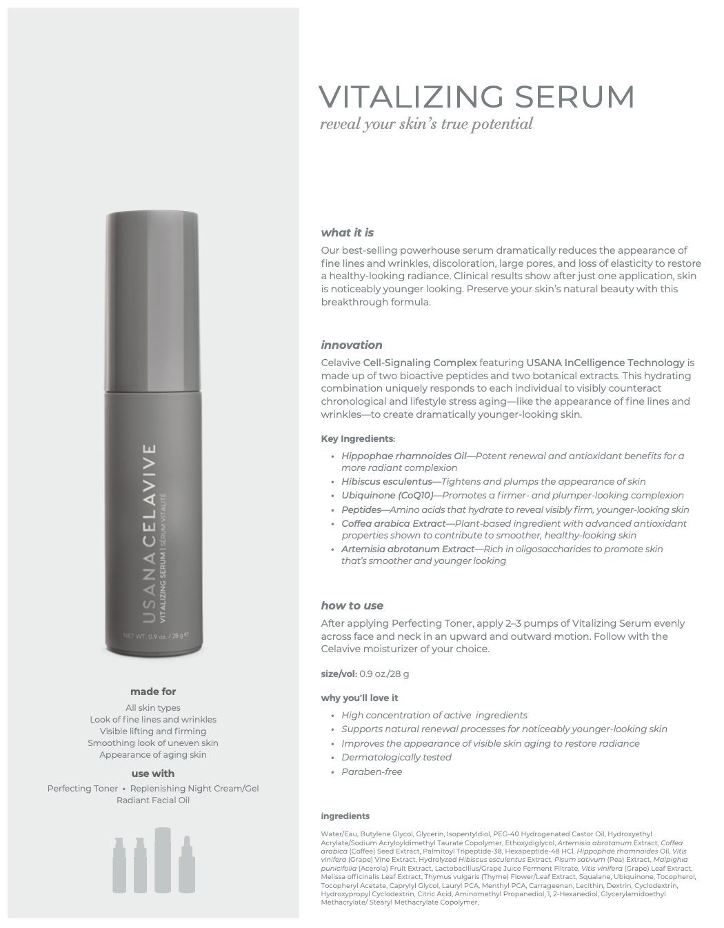 Celavive Product Line Brochure