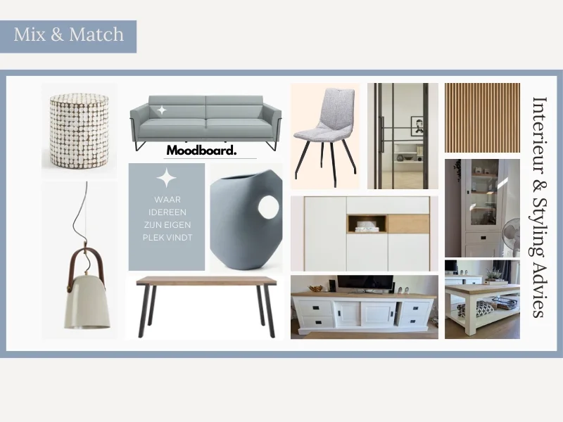 Mix & Match interieurinspiratie in zachte, neutrale tinten. Een rustige basis met warme materialen en subtiele accenten voor een en casa dat klopt in sfeer én gevoel. Tijdloos, persoonlijk en in balans.  Interieuradvies, interieurontwerp en styling d