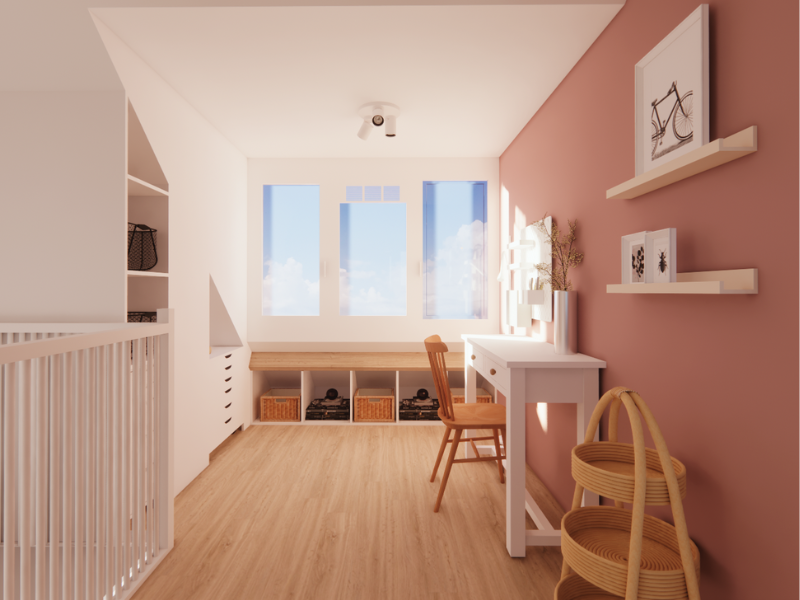en-casa-overloop-trap-werkkamer-3d-vr-sfeerbeeld-roze-accentwand-licht-hout-noord-holland.png.png