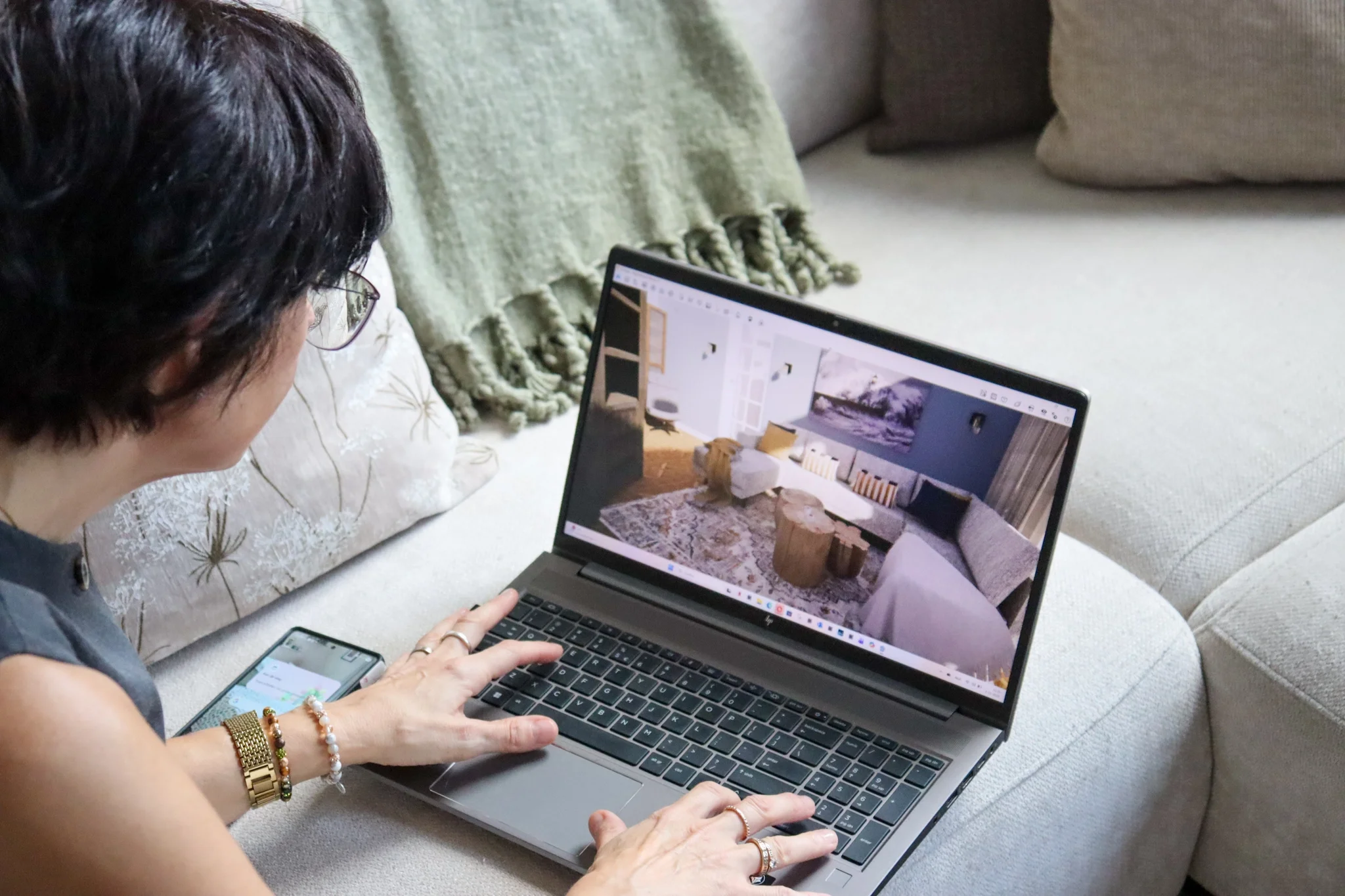 3D interieurvisualisatie voor Virtual Reality interieurontwerp tijdens Beleef Pakket interieuradvies – En-Casa Interiors, Heemskerk, Uitgeest, Alkmaar, Noord-Holland.