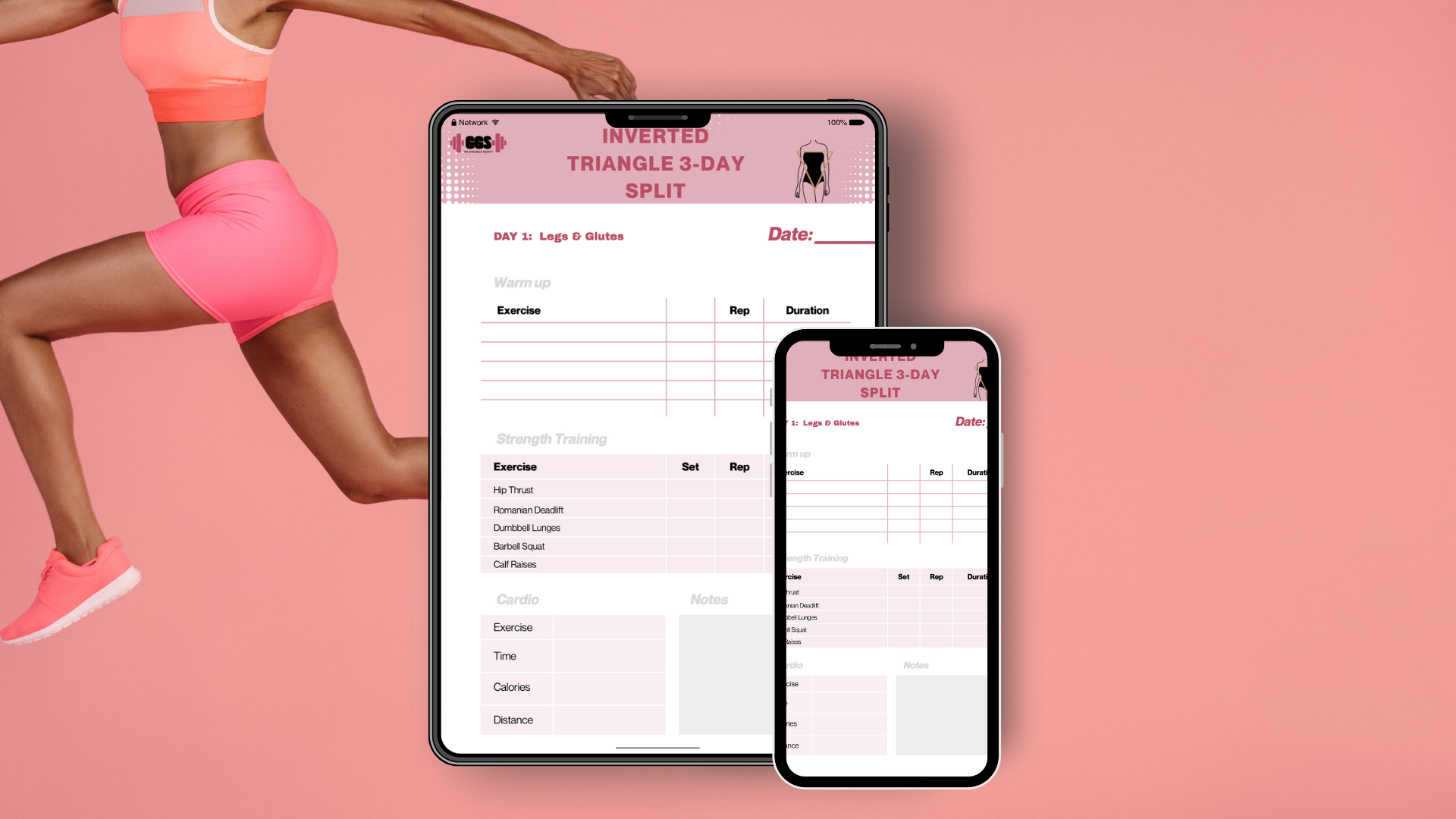 Inverted Triangle: 3-Day Workout Split Planner