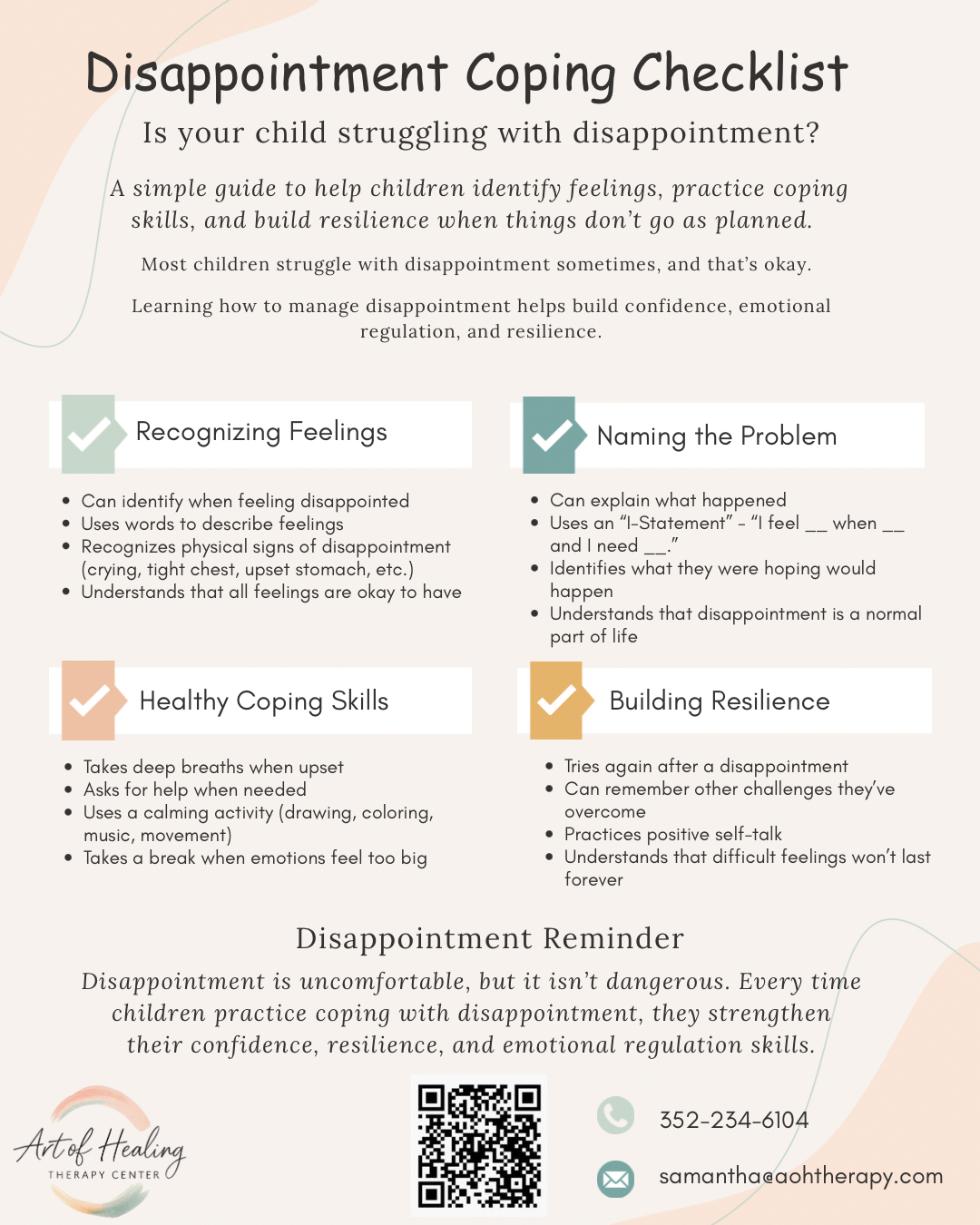 Helping Kids Manage Disappointment