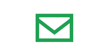 A green envelope icon with a white interior, representing email or messaging.