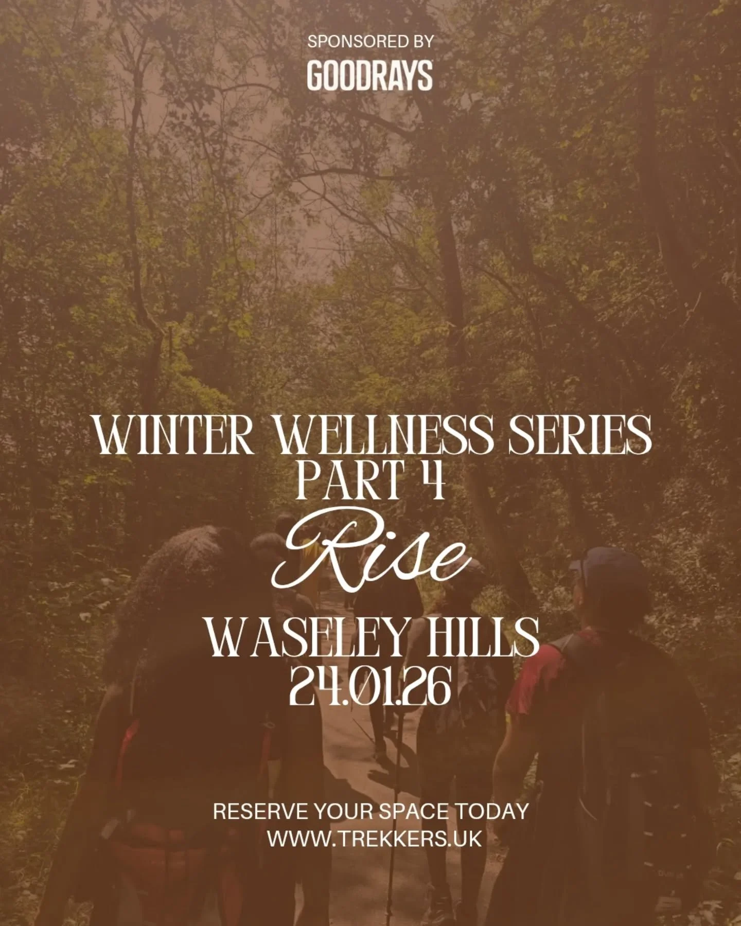Part 4 of our Winter Wellness Series takes place next Saturday 24th January

This is 🌱RISE ~ A walk designed with moments for pause, for reflection and a keepsake reminder to step forward in 2026 with hope and purpose

📍Waseley Hills
📈 Intensity -