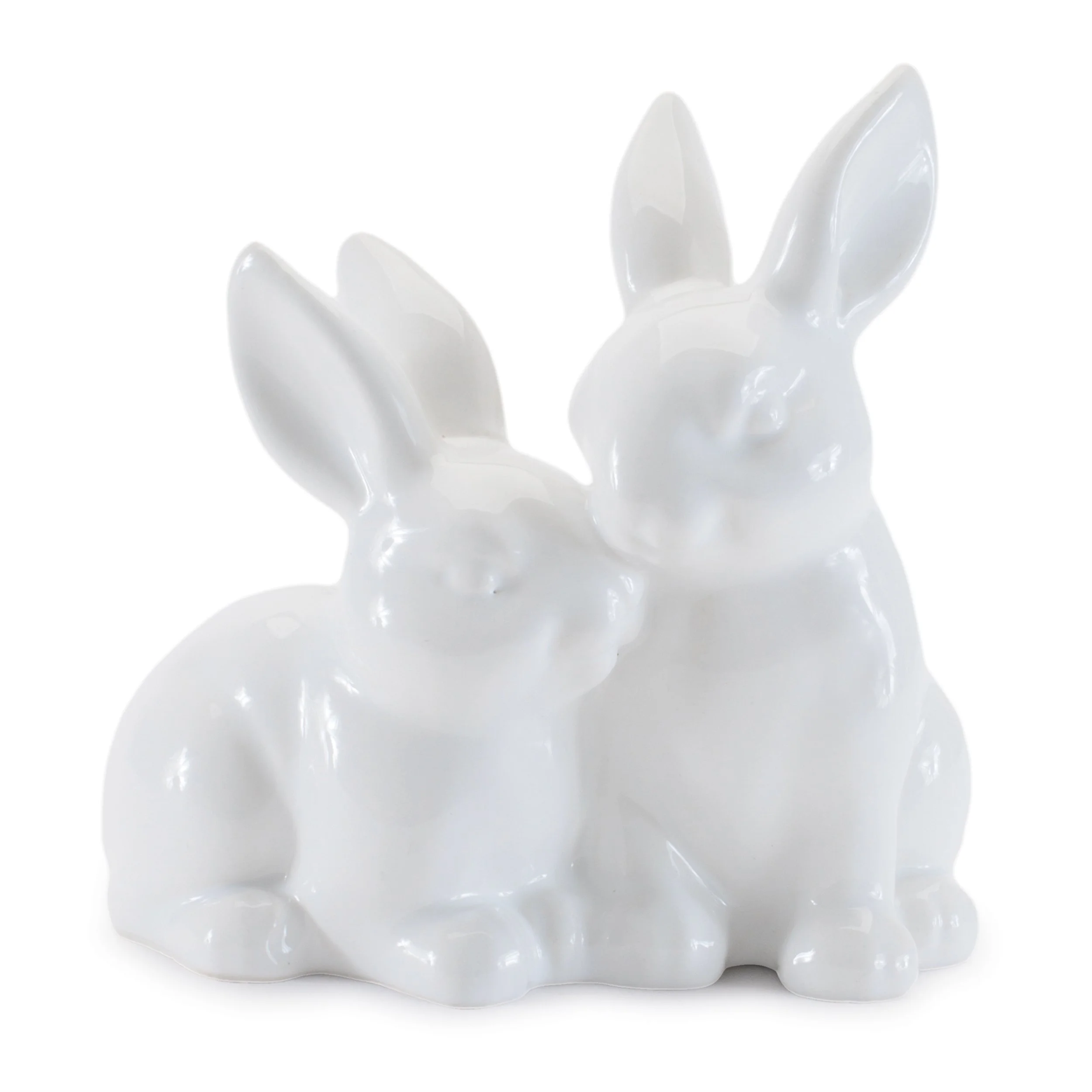 Ceramic Mini Garden Bunny Couple (Set of 4)