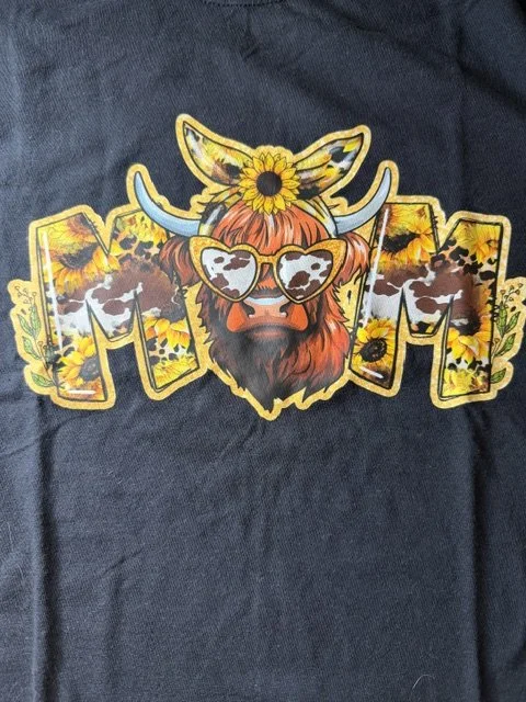 Sunflower Mom Highland Cow