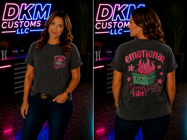 Emotional Dumpster Fire T‑Shirt – Black Unisex Tee (Medium)