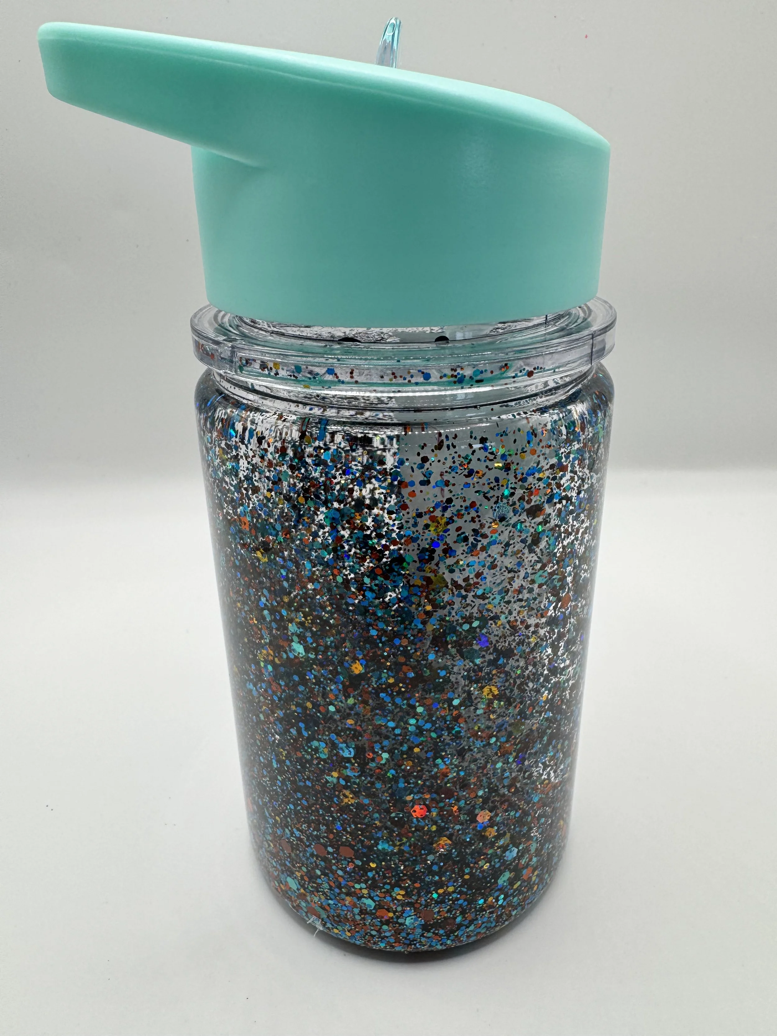 10oz Acrylic Water Bottle Snow Globe