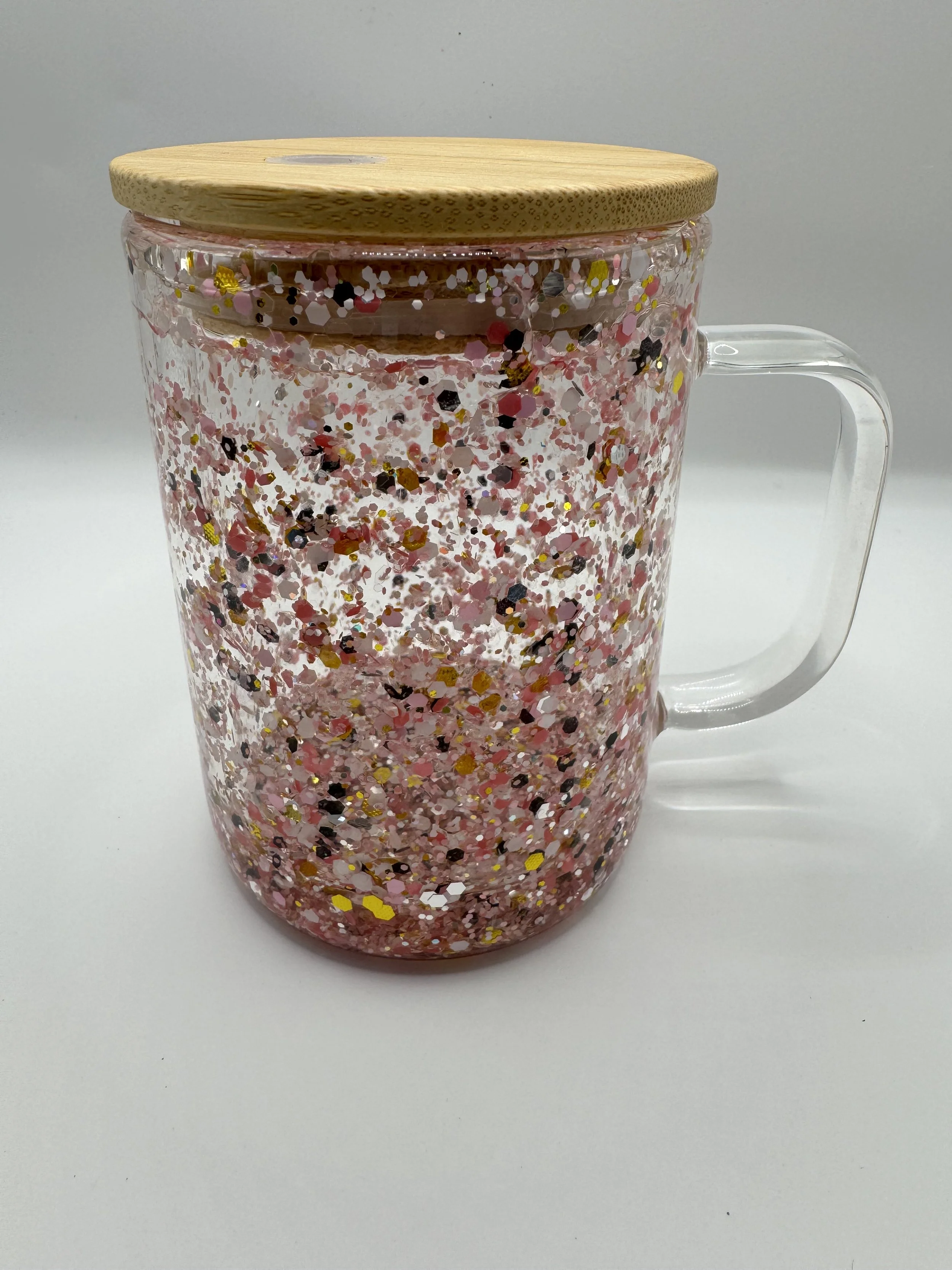 15oz Glass Coffee Cup Snow Globe