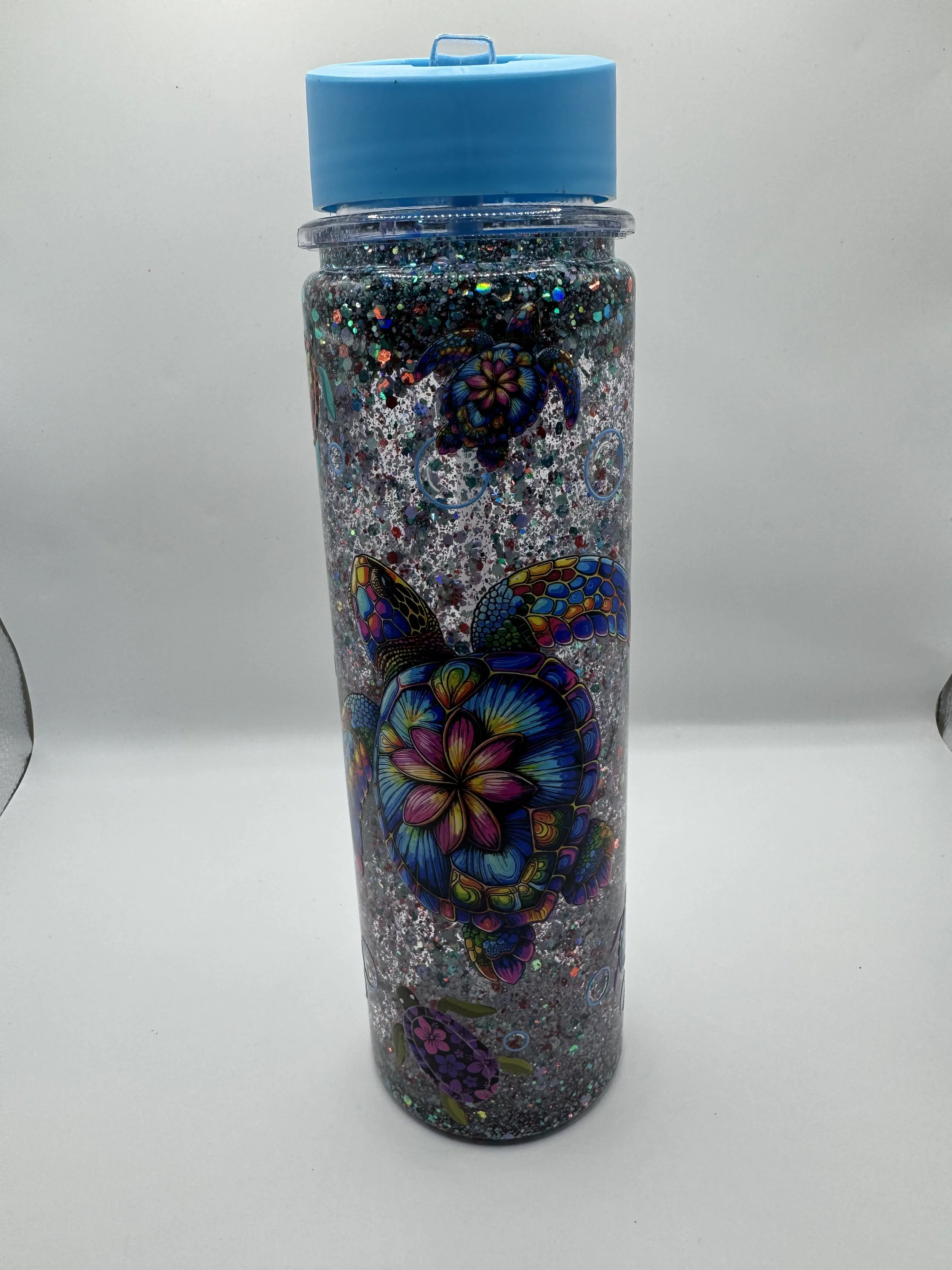 18oz Acrylic Water Bottle Snow Globe