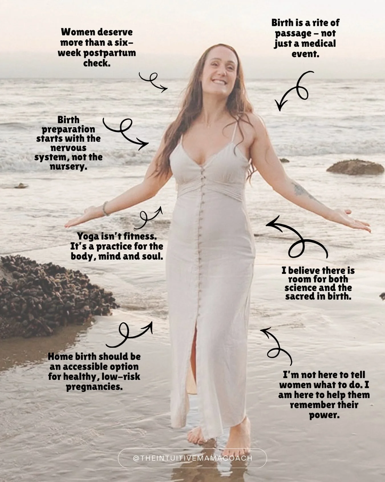 Now that I&rsquo;m back, I thought it was the perfect time for a reminder of what I stand for as a doula and prenatal yoga teacher. 🤍

I didn&rsquo;t become a doula because I think women need someone to save them.

I became a doula because I believe