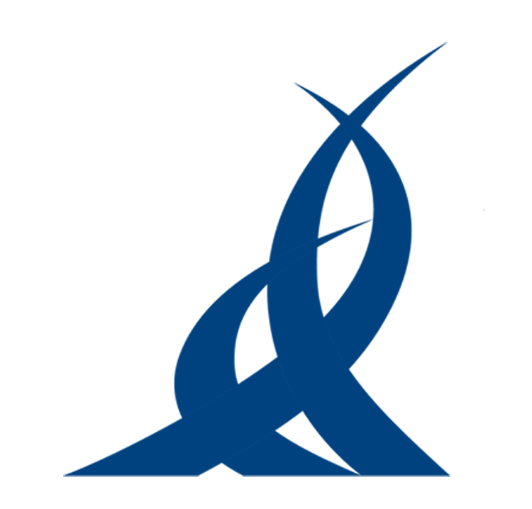 Black background with a large, stylized blue infinity symbol.