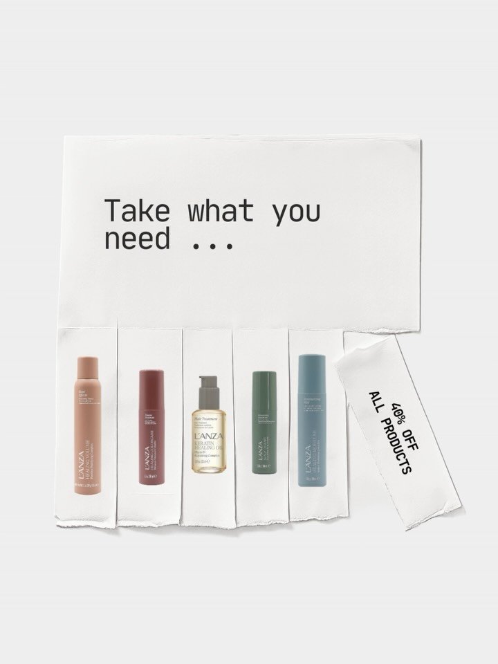 SALE STARTS NOW! Shop till you DROP today in the salon 9:00 AM - 5:00 PM or online ALL DAY [link in bio].

See you soon ;)

&bull;
&bull;

GET THE DEALS

&rarr; 40% OFF ALL PRODUCTS
[Includes all L&rsquo;ANZA and FarmHouse Fresh products, as well as 
