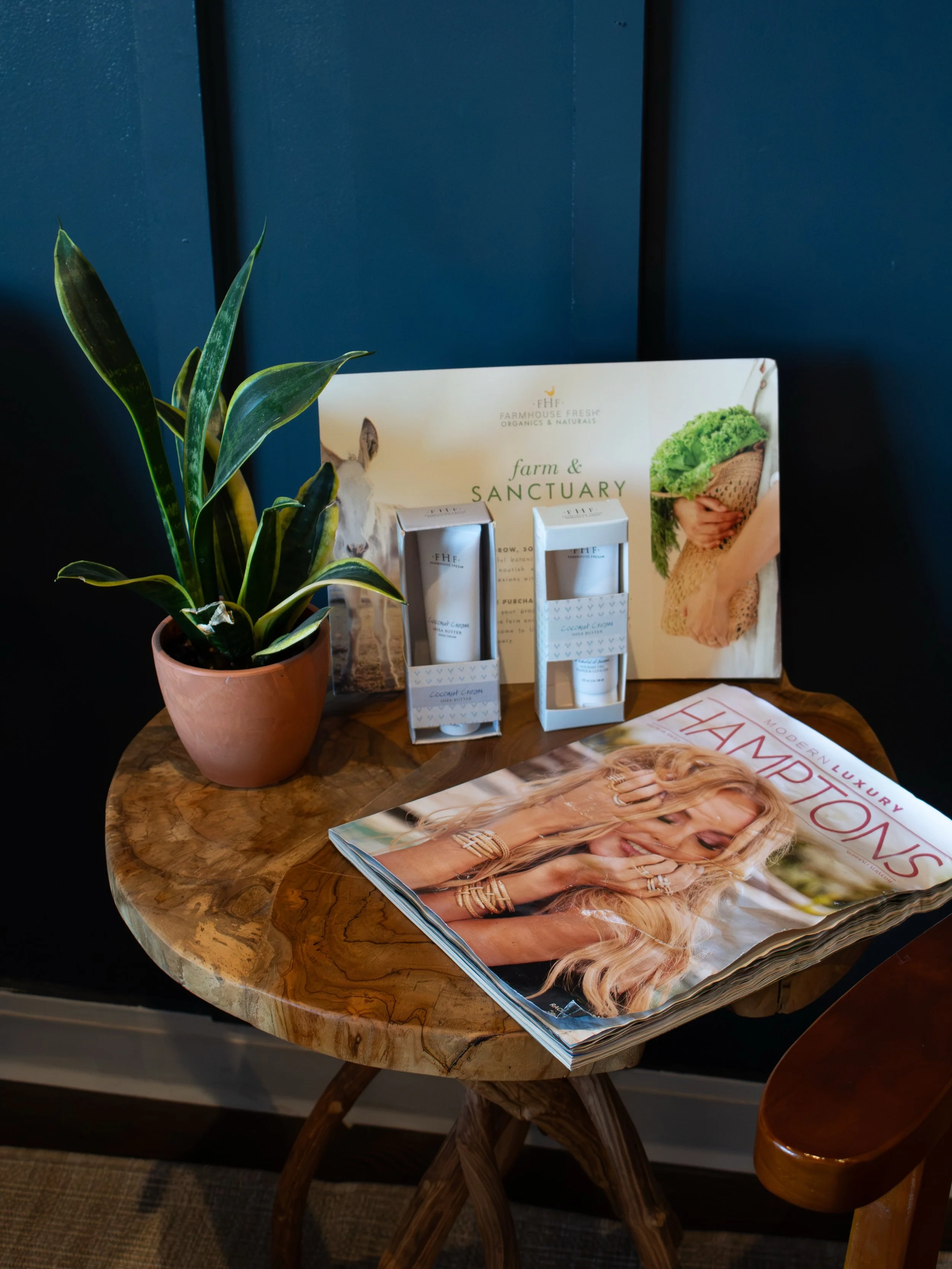 Take a moment to relax, unwind, and shop a little  @farmhousefresh before your appointment ;)