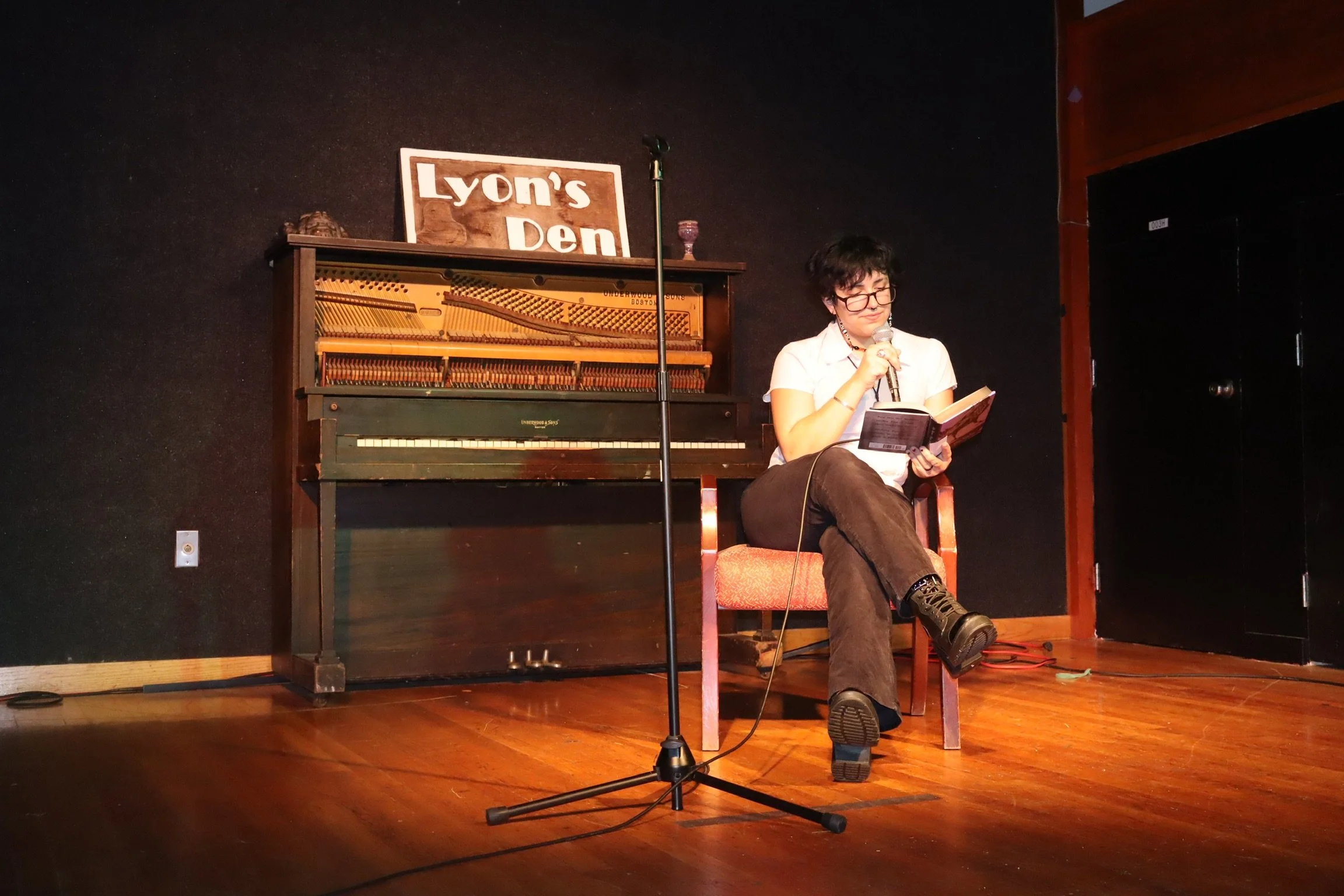Ben reading at Spooky Stories event