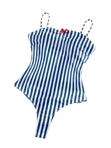 breton - sailor red bow one piece