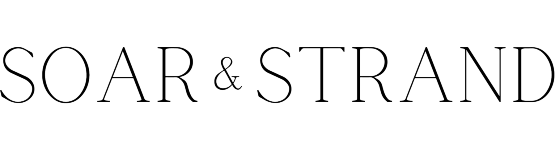 Soar & Strand hair salon logo, North Liberty, IA, modern and relaxing luxury salon