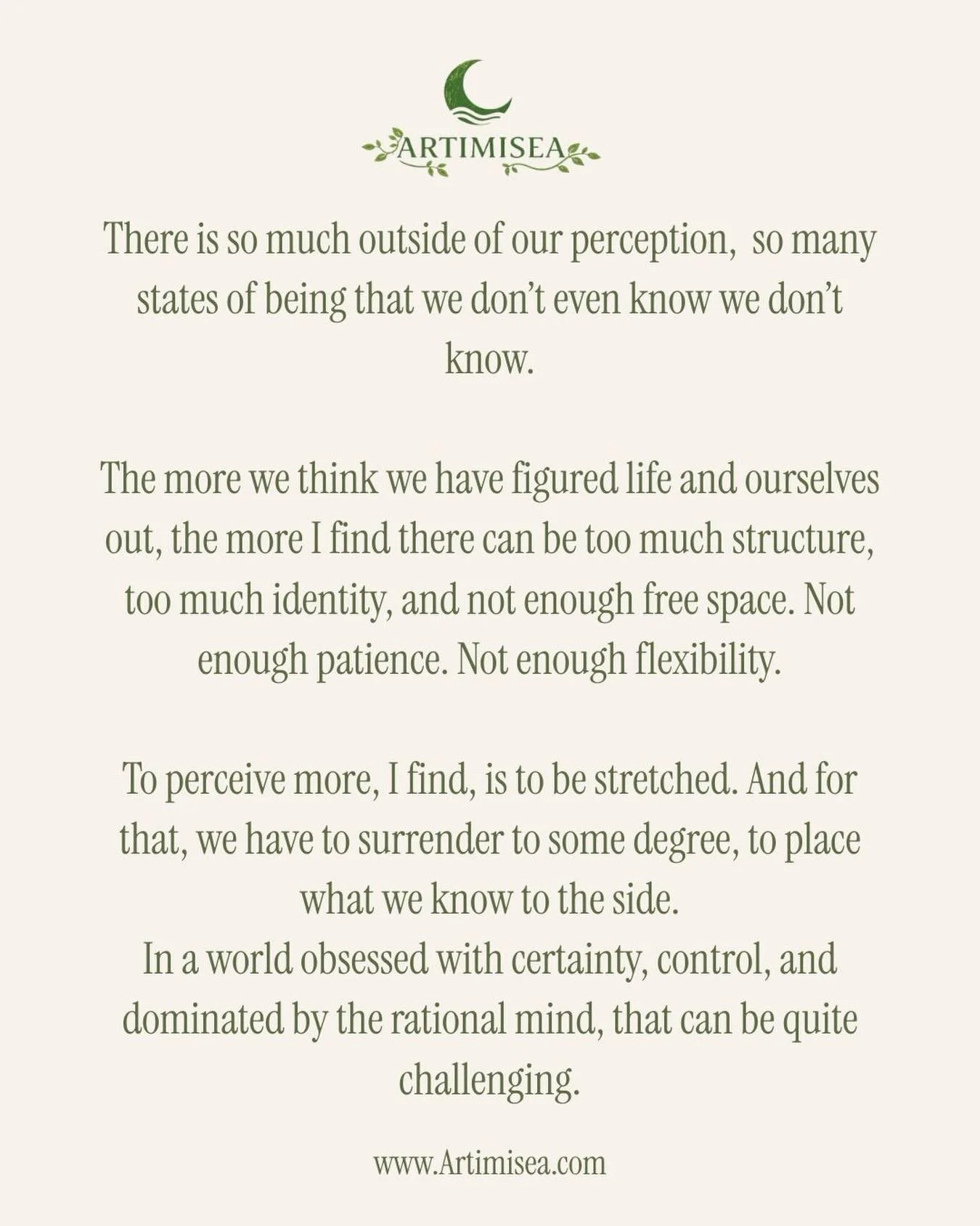 This is always something that has got me so excited! We don&rsquo;t know what we don&rsquo;t know. There is such a vast landscape of experience that I cant even perceive exists. 
As im getting older im realising that to experience different states, e