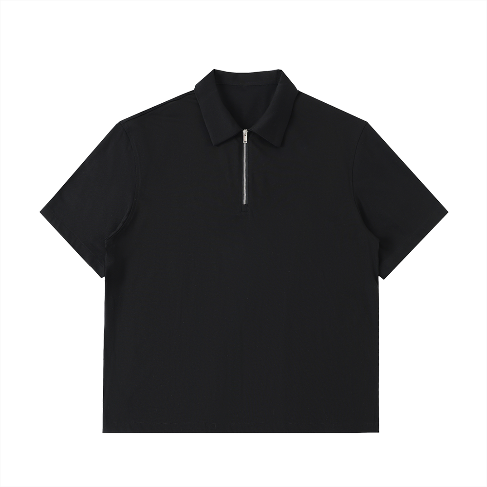 Half-Zip Cotton Polo Shirt front