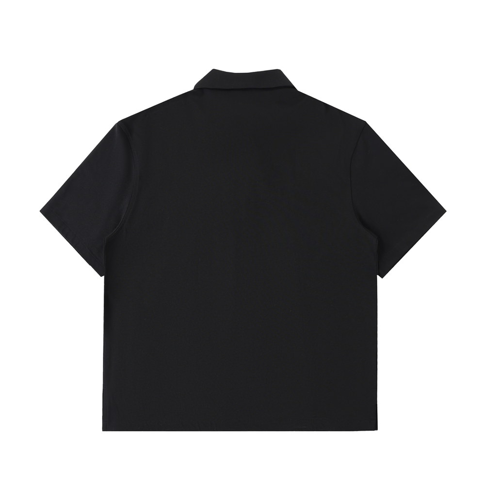 Half-Zip Cotton Polo Shirt back