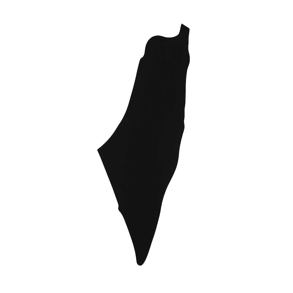 Silhouette of the island of Nevis, with a black background.