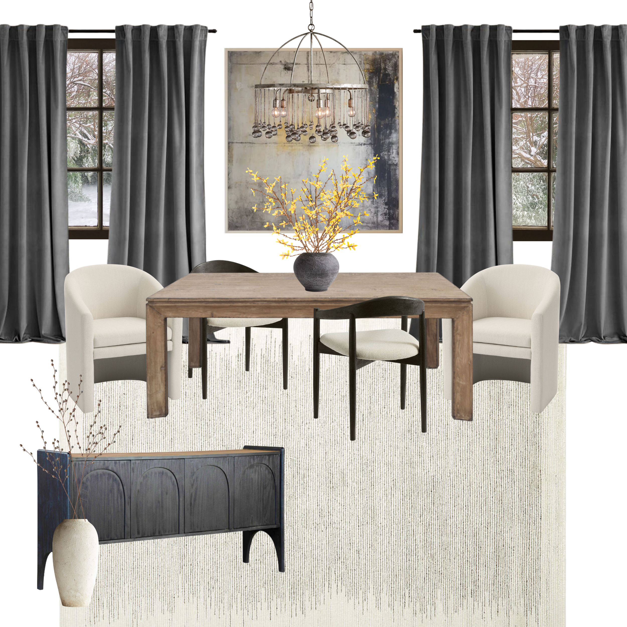 Moody Luxe Dining Room Mood Board (Digital Download)