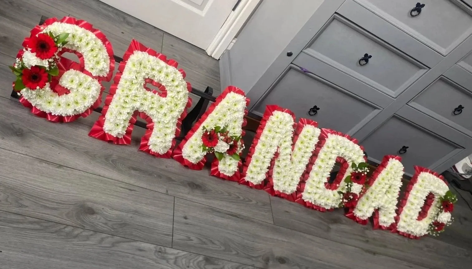 Lettering Funeral Arrangement