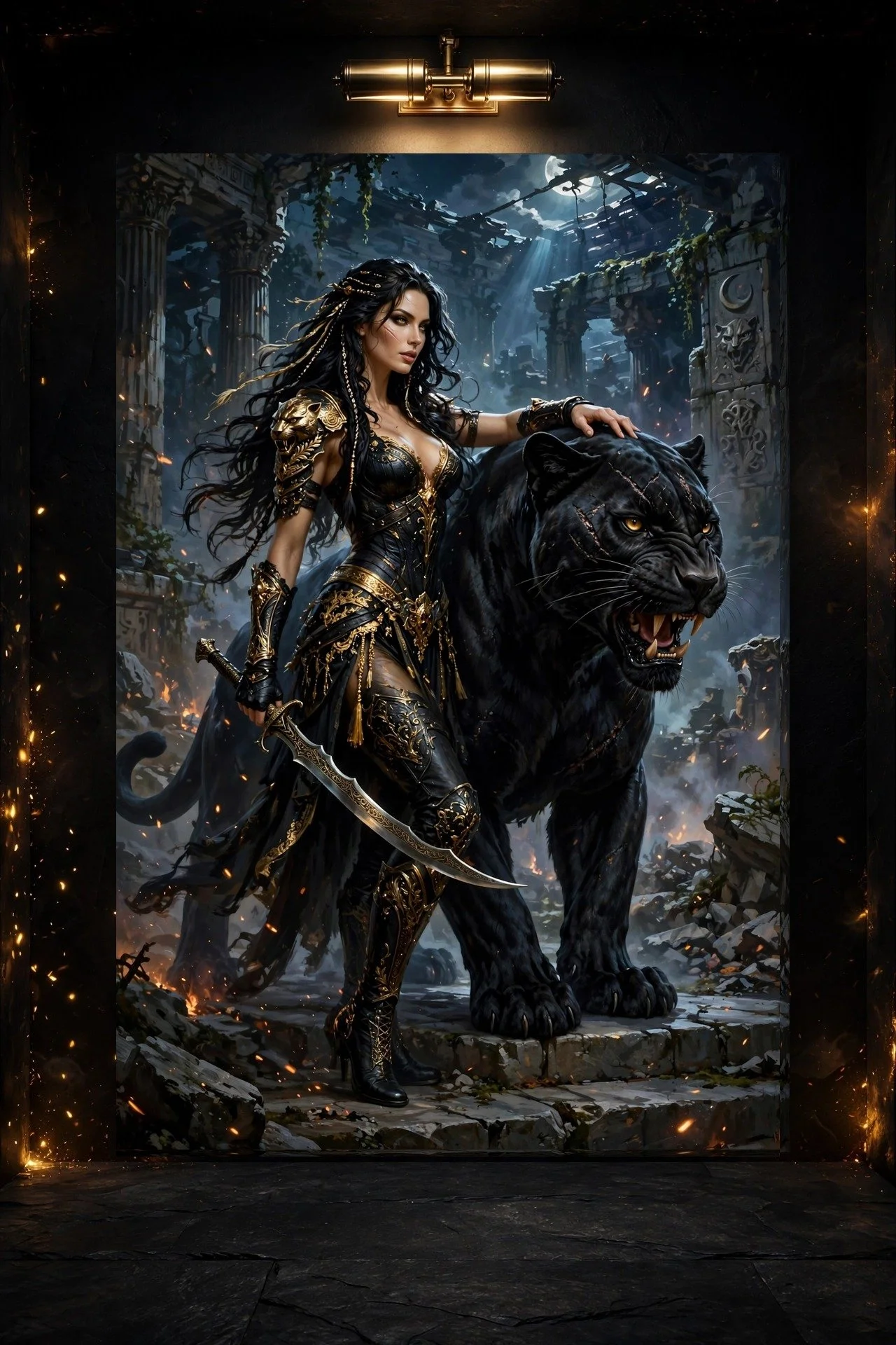 Panther Queen — Dark Fantasy Canvas