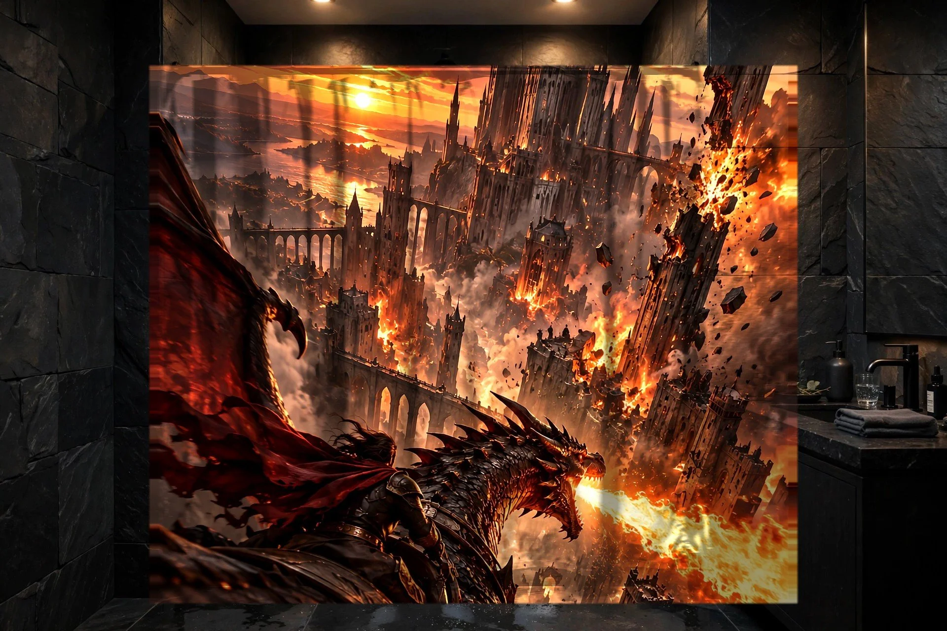 Fall of the Citadel Shower Curtain
