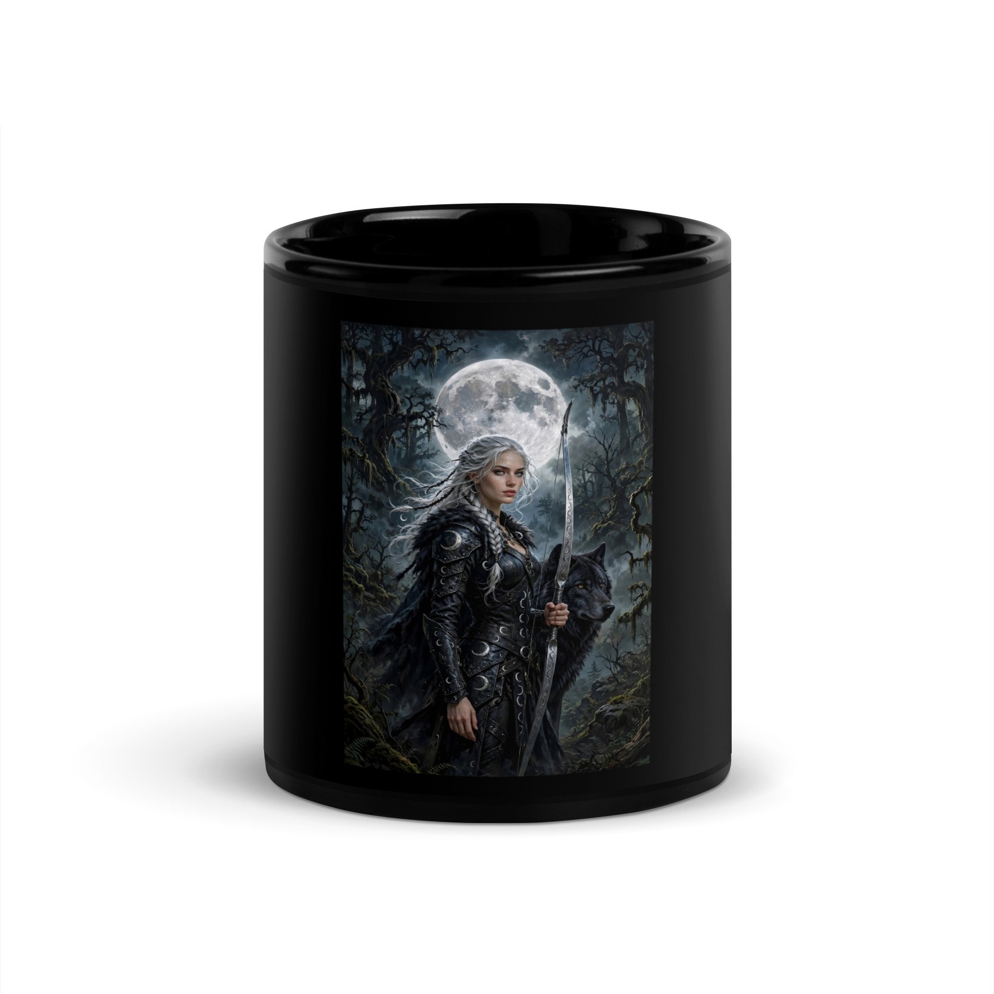 Moon Huntress — Dark Fantasy Mug