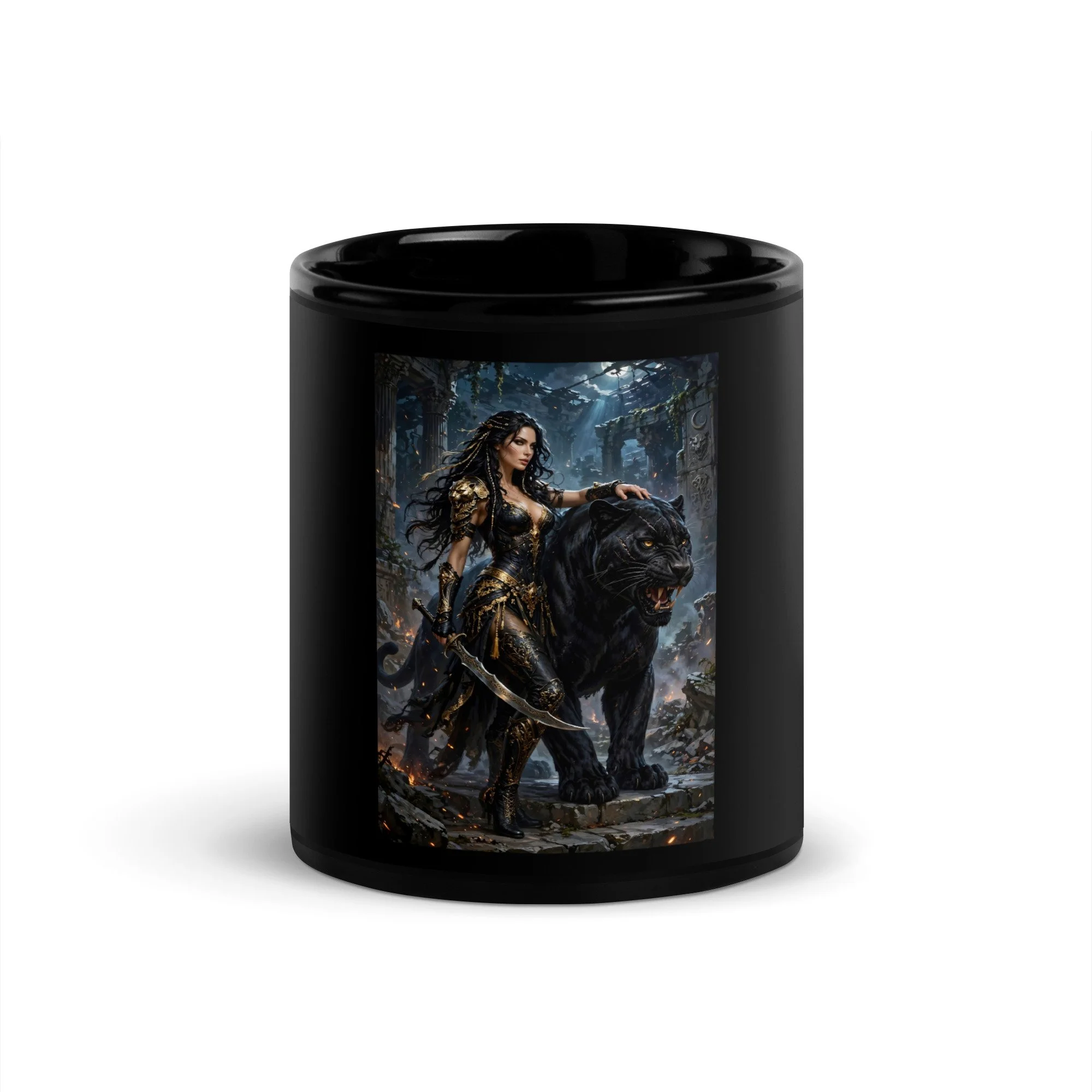 Panther Queen — Dark Fantasy Mug