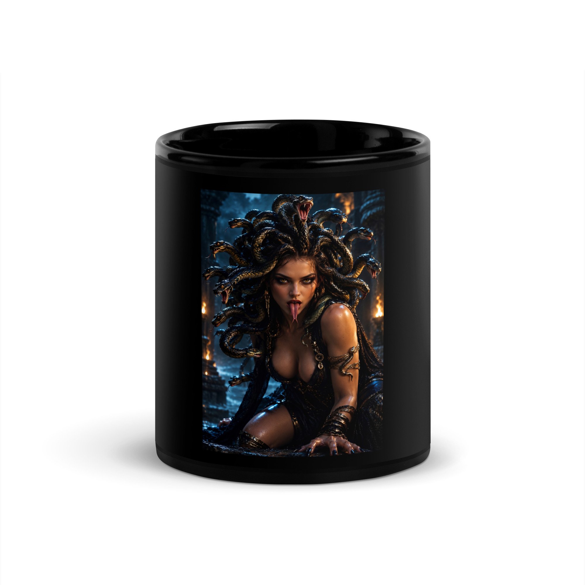 Medusa's Gaze — Gorgon Queen Dark Fantasy Mug