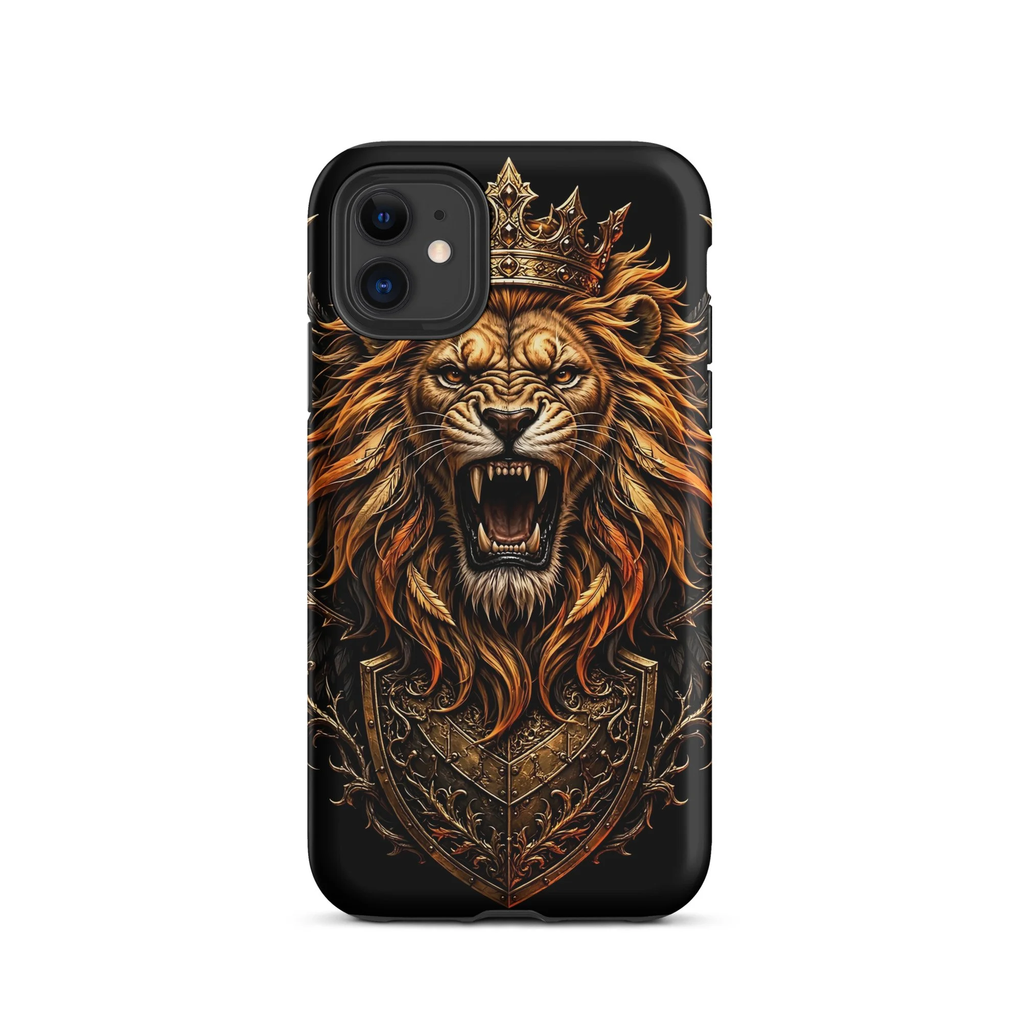 Lionheart Crest — Crowned Lion Tough Case for iPhone