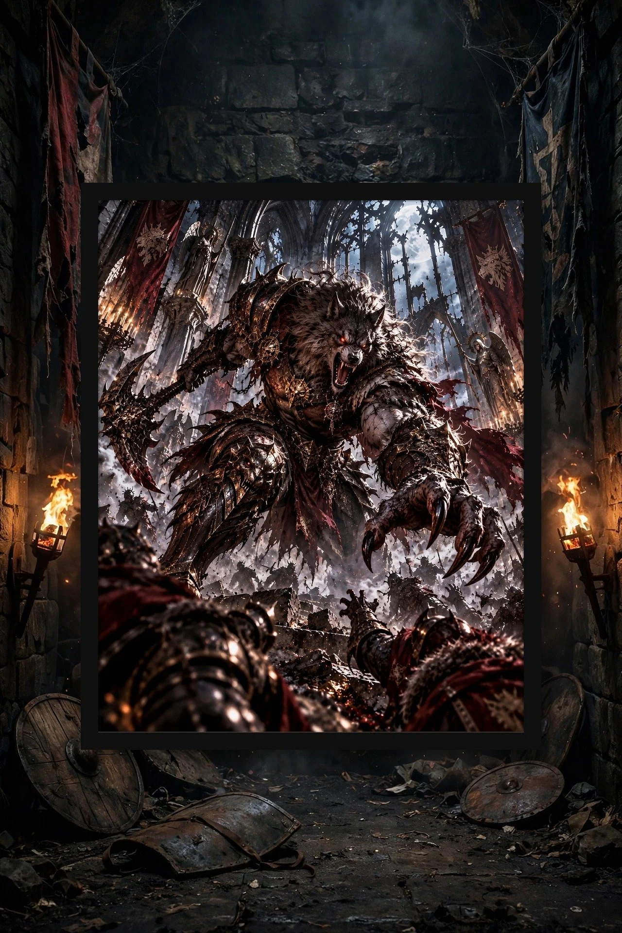 War Wolf — Framed Matte Poster
