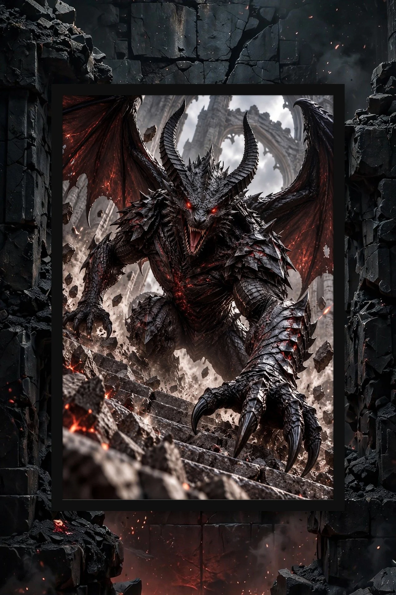 Dragonborn — Premium Luster Framed Poster