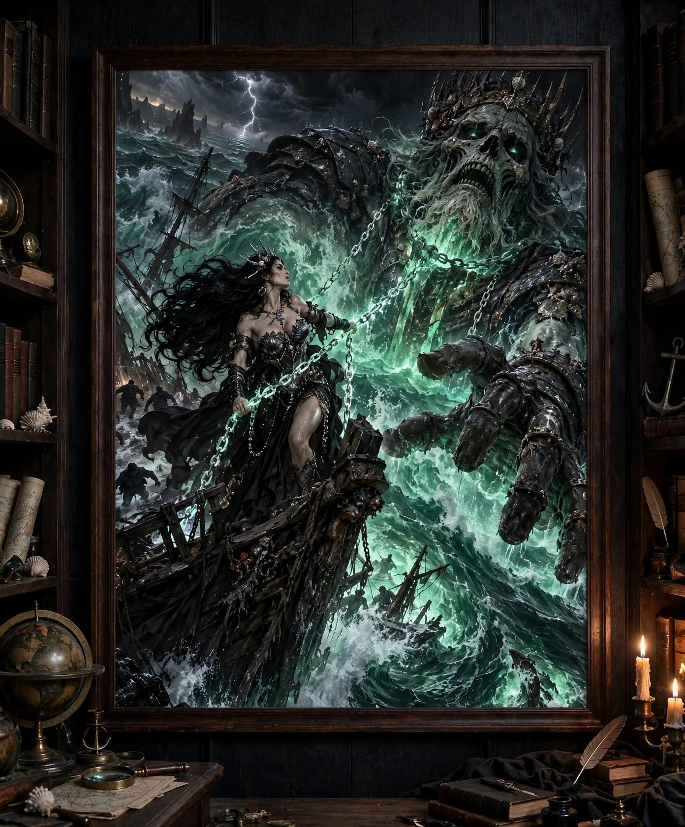 The Drowned King — Sea Dark Fantasy Poster