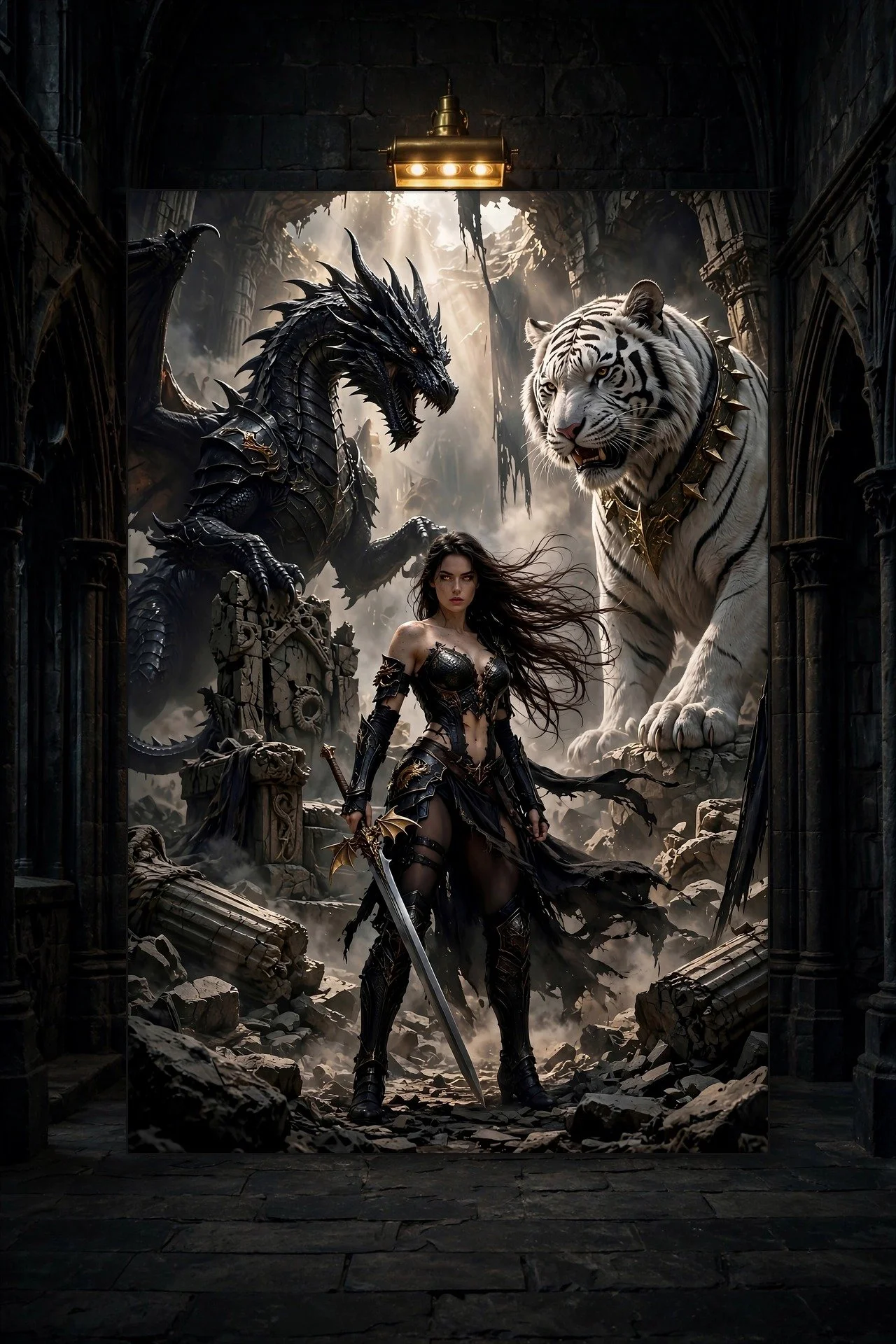 Throne Trio — Dark Fantasy Canvas
