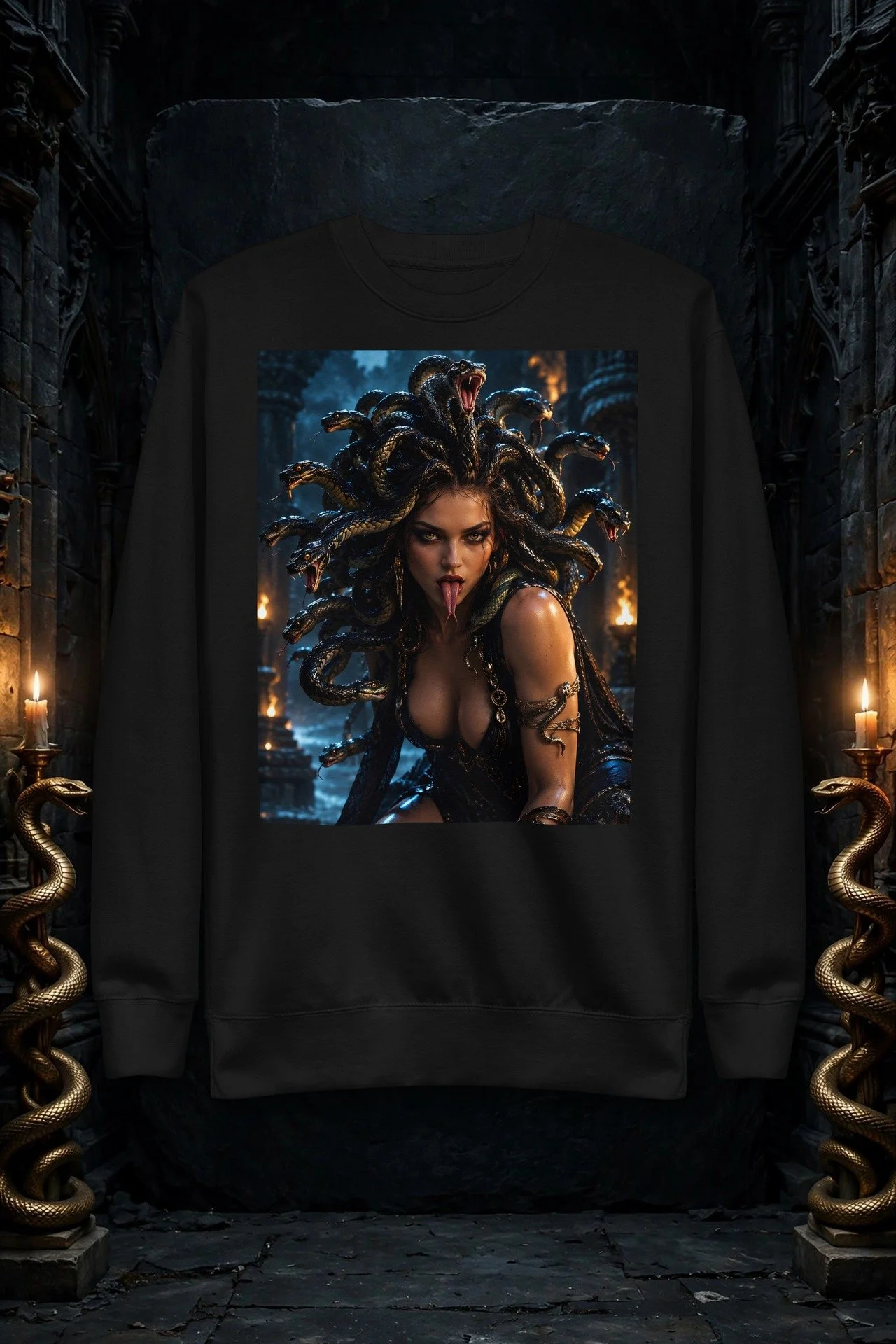 Medusa's Gaze — Gorgon Queen Premium Sweatshirt