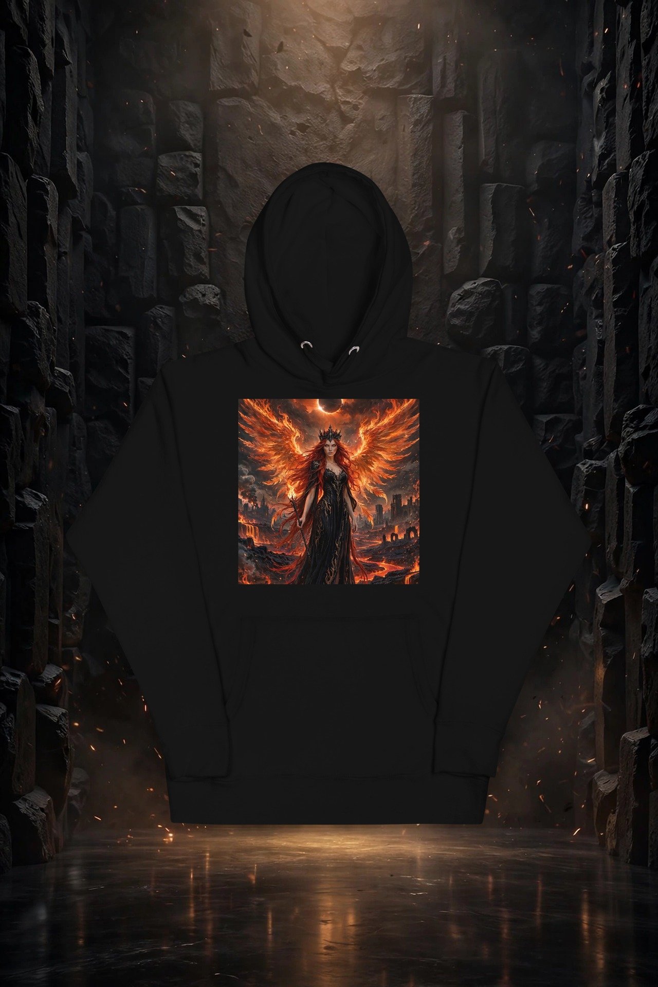 Ember Queen — Fire Queen Dark Fantasy Premium Hoodie