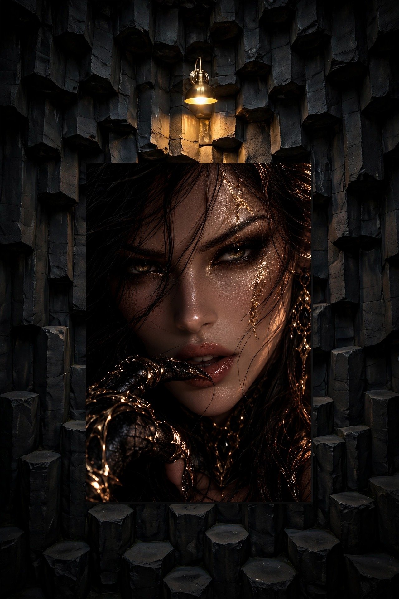 Crimson Temptress — Dark Fantasy Canvas