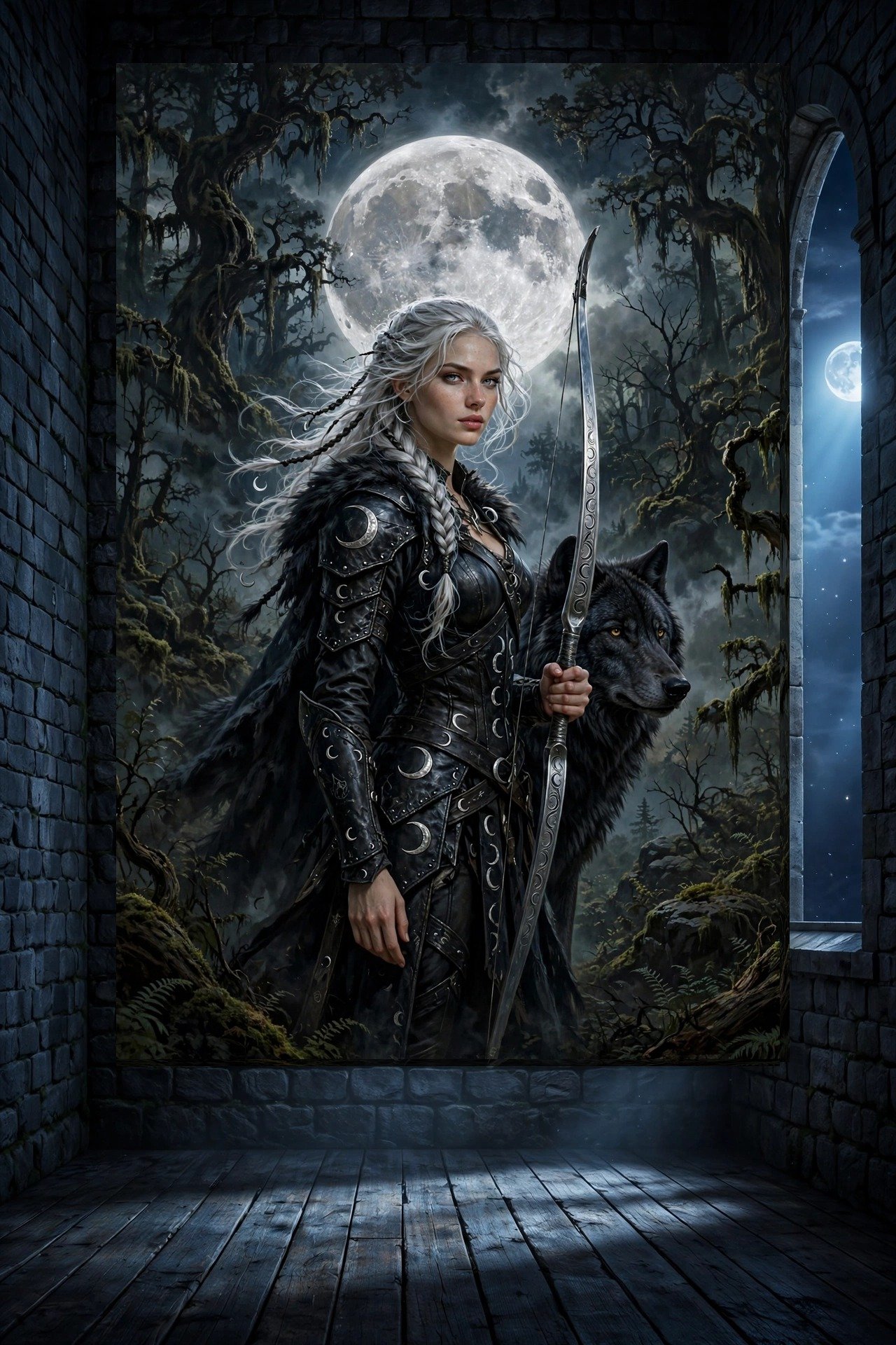 Moon Huntress — Dark Fantasy Canvas