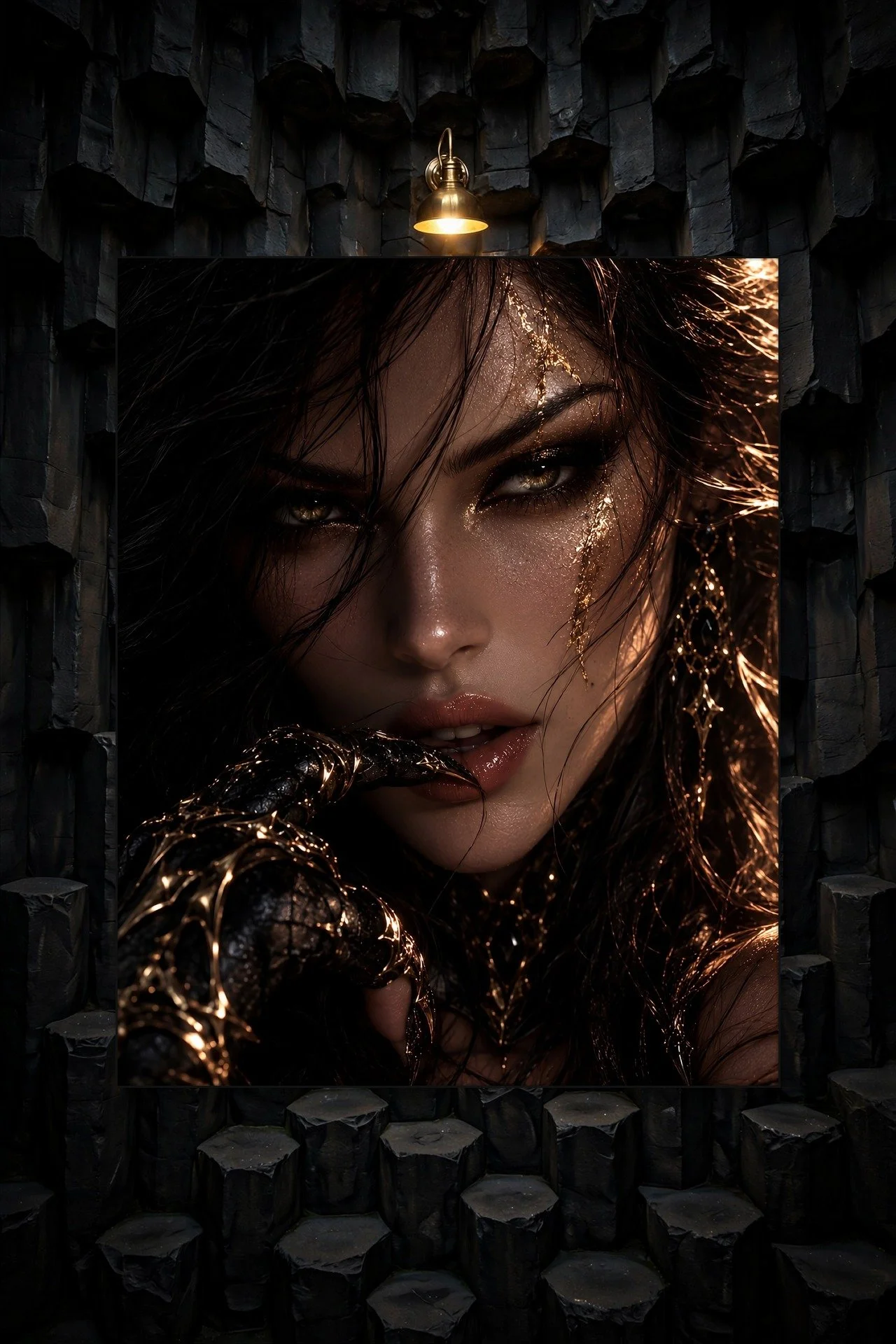 Crimson Temptress — Dark Fantasy Canvas